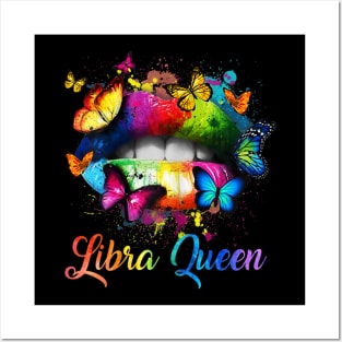 Libra Queens Lips Hippie Birthday Posters and Art